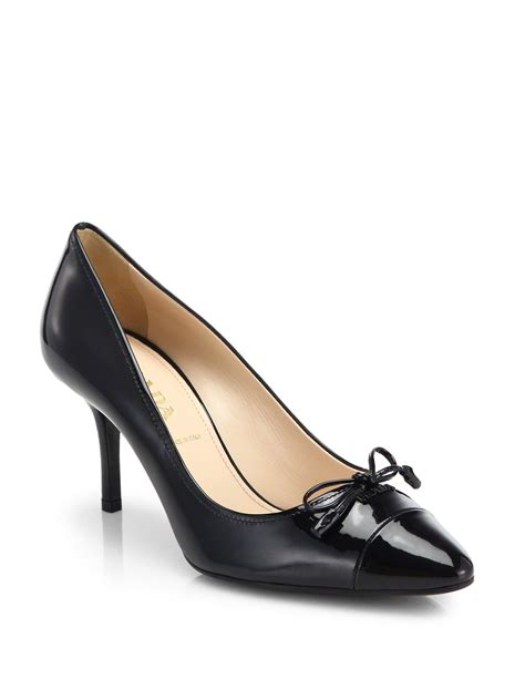 prada bow pumps|prada leather pumps.